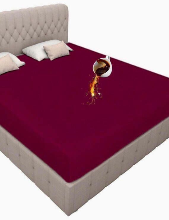 WaterProof Mattress Cover Maroon Colour