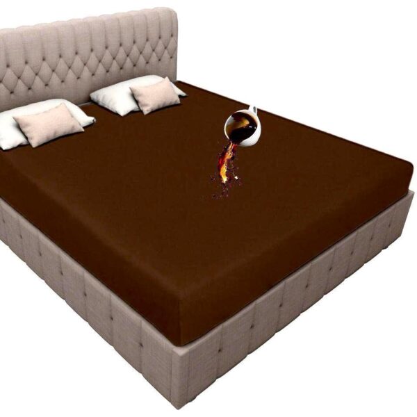 WaterProof Mattress Cover canmel brown Colour