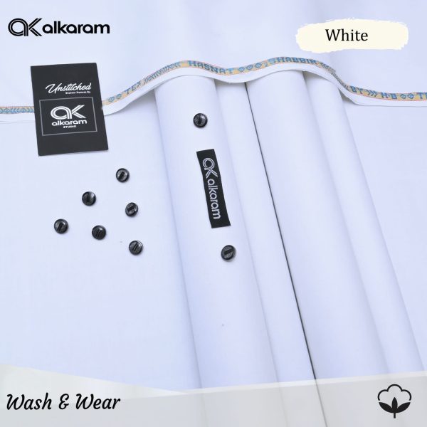 alkaram in white colour dress