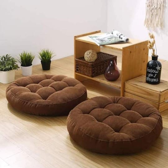 Floor Cushion in brown colour