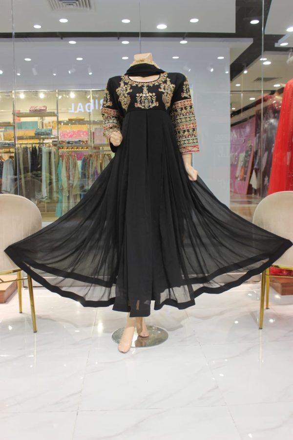2 Piece Frock in black colour