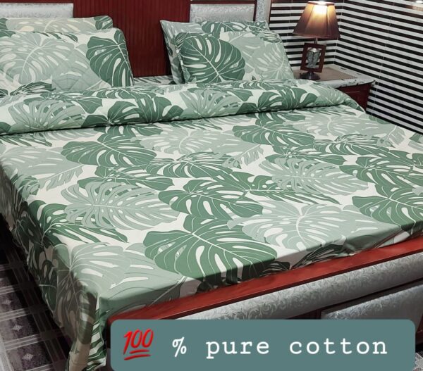 comforter set in light green colour