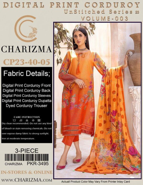 charizma in orange colour dress