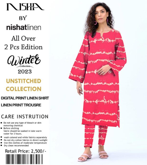 nishat linen in pink colour